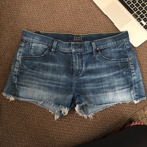 Citizens of humanity distressed denim shorts- 29